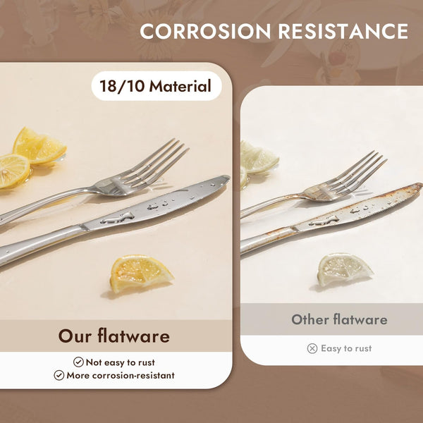 20-Piece Silverware Set for 4,18/10 Stainless Steel | Mirror Polished, Dishwasher Safe , for Home, Restaurant, Wedding and Party Use4