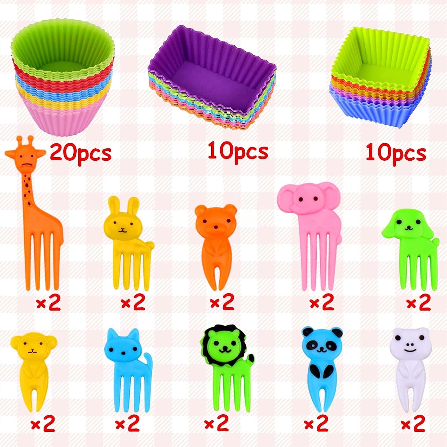 60-pcs-silicone-lunch-box-dividers-with-animal-food-picks-reusable-lunch-bento-box-accessories-for-kids-lunchbox-supplies-accessories-back-to-school-lunch-essentials-silicone-cupcake-liners