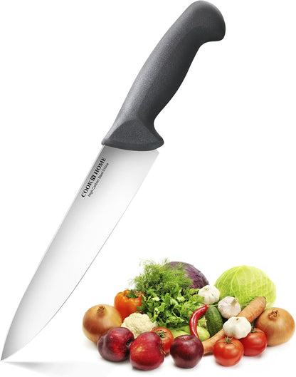 Professional 8 Inch Chef'S Knife Multi-Purpose, Straight Edge High Carbon Stainless Steel Sharp Kitchen Knife, Ergonomic Handle, Black1