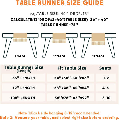 Linen Halloween Pumpkin Table Runner Seasonal Fall Vine Harvest Dinning Kitchen Table Decor for Home Party Holiday Decoration 13X72 Inch7