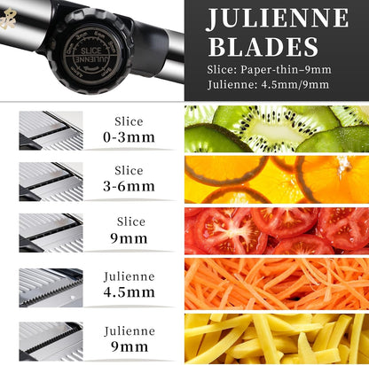 Adjustable Mandoline Slicer 5-In-1 Stainless Steel Vegetable Cutter8