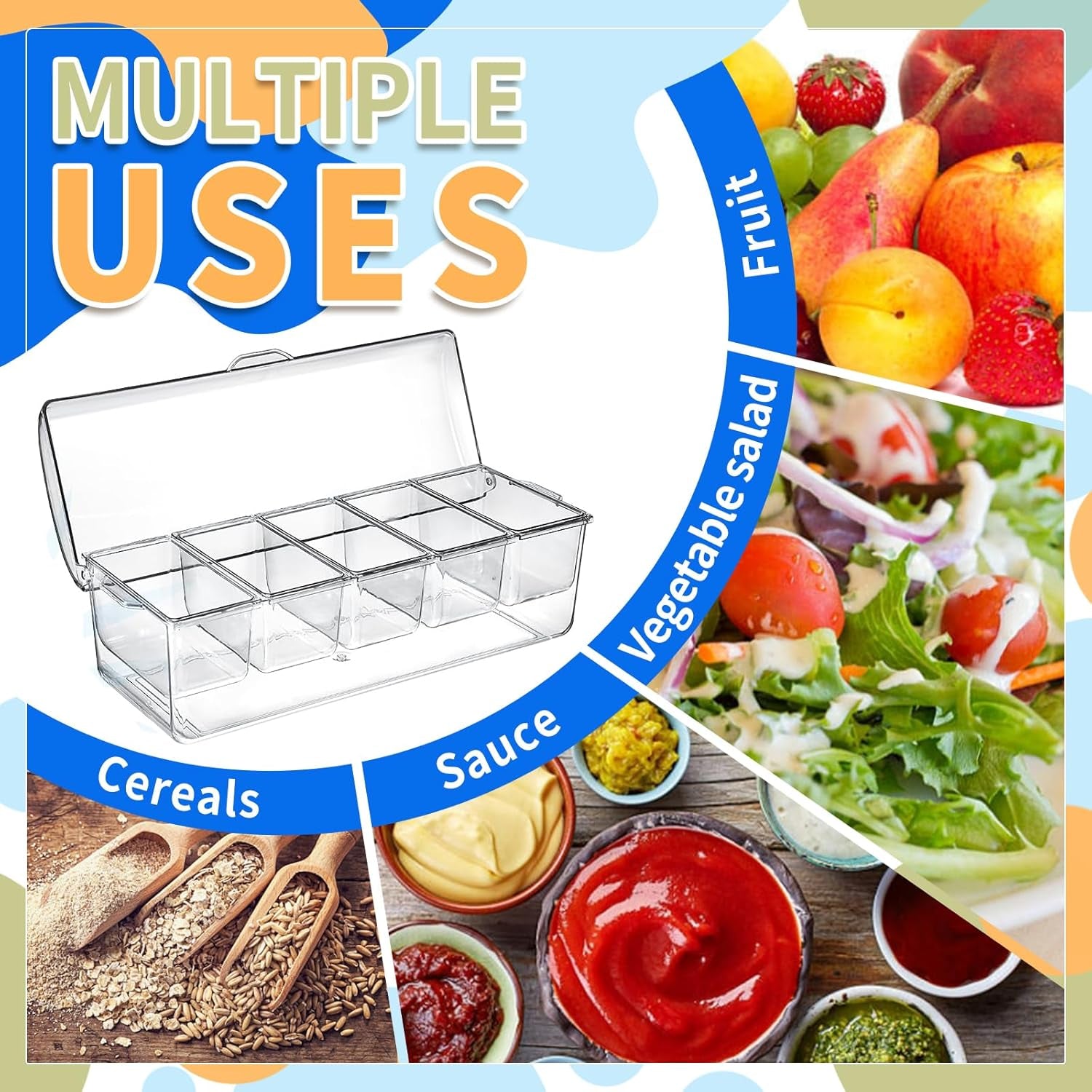 ice-chilled-condiment-caddy-condiment-containers-with-lids-serving-tray-mimosa-bar-supplies-5-removable-compartments-2-5-cup-fruit-tray-hosting-essentials-catering-supplies