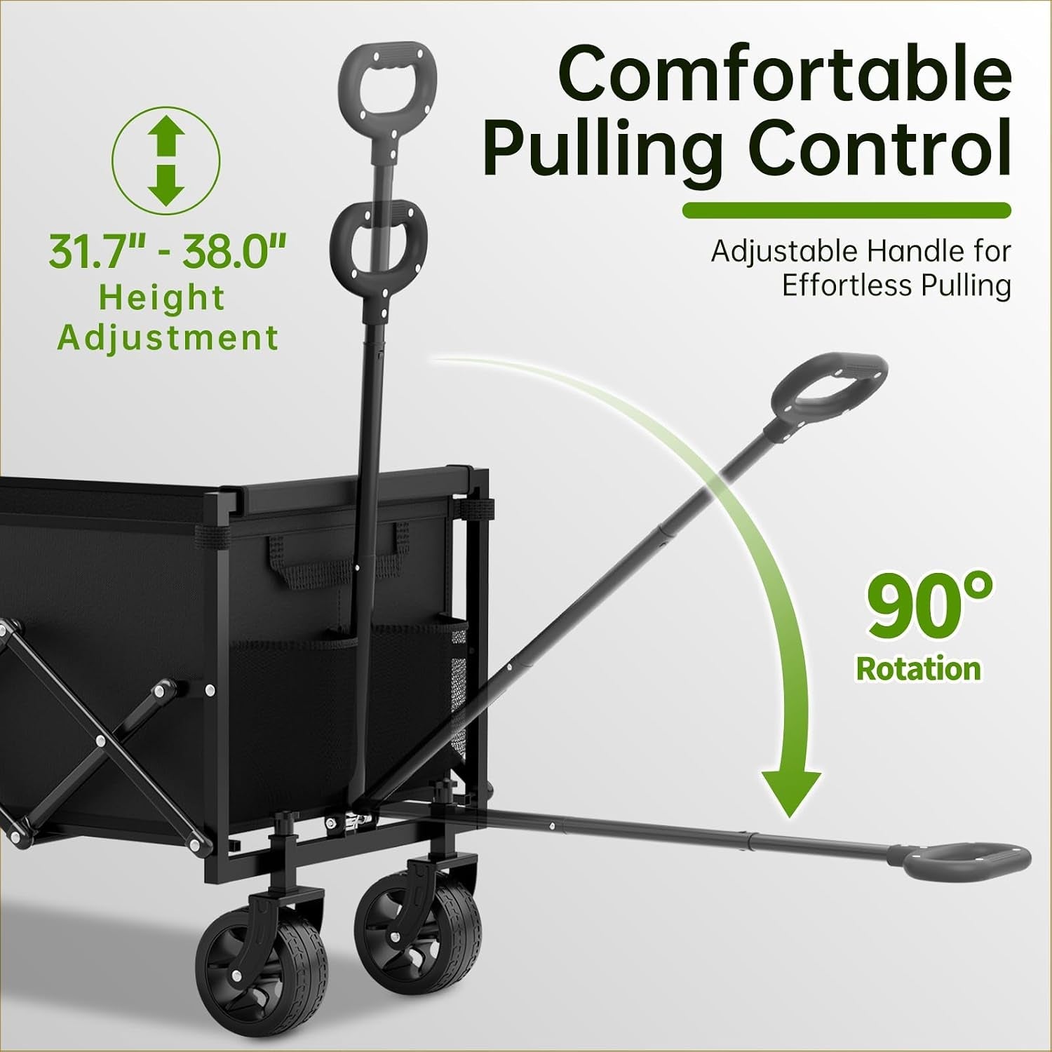 34-extra-long-collapsible-wagon-cart-360lbs-capacity-black