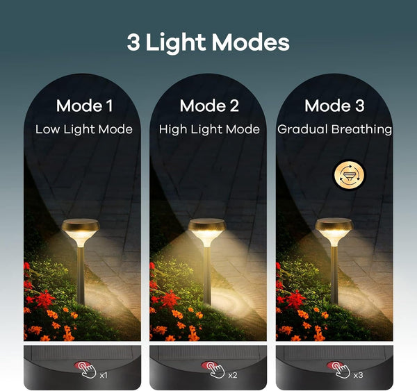 Solar Lights Outdoor 8 Pack, Solar Pathway Lights Warm White2
