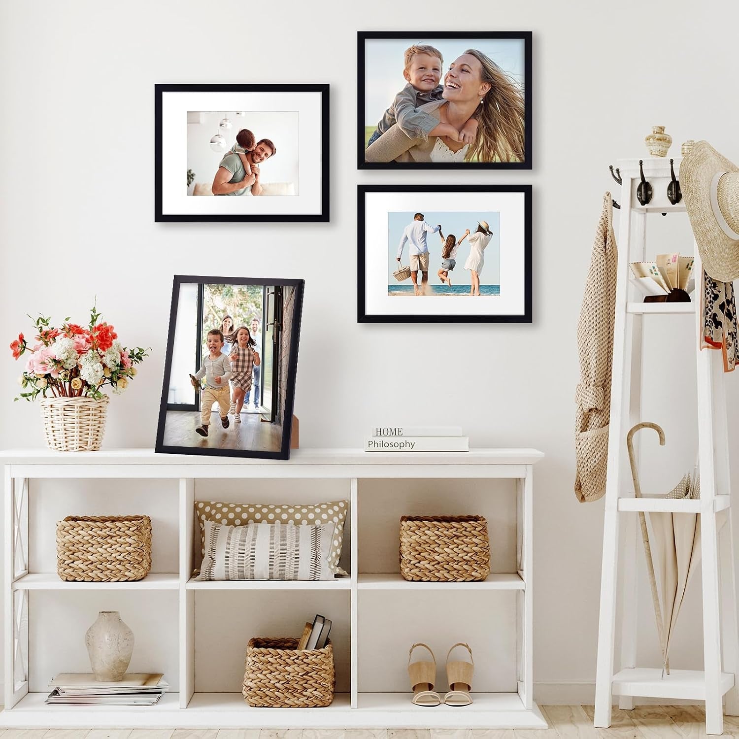8-5x11-picture-frame-set-of-6-with-plastic-cover-pvc-black