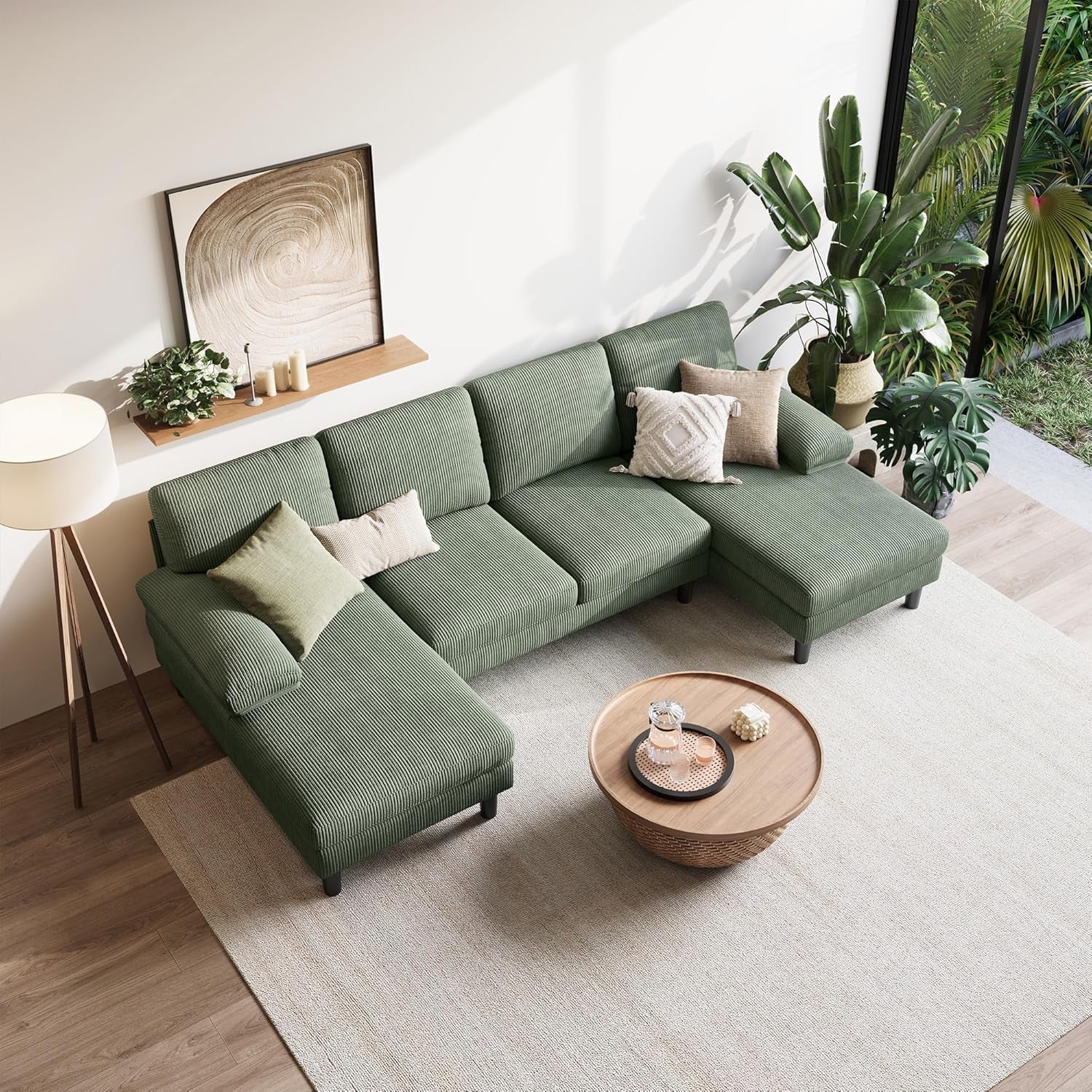 sectional-couch-105-w-corduroy-u-shaped-sofa-with-sleepable-armrests-4-seat-couch-with-double-chaises-deep-sofa-for-living-room-green