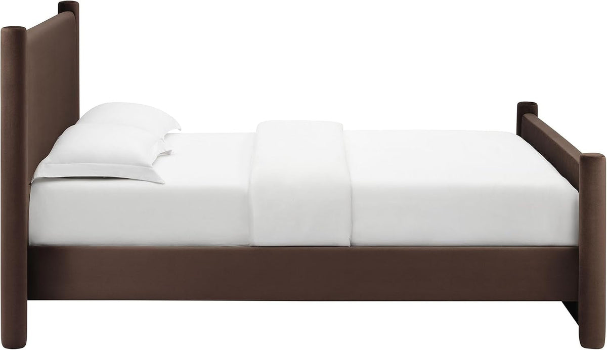 rael-queen-platform-bed-frame-with-upholstered-headboard-and-footboard-in-chocolate-brown-stain-resistant-performance-velvet-queen-size-bed-with-rounded-posts