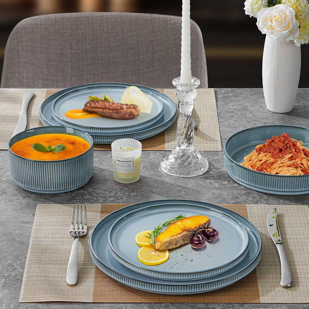 dinnerware-stoneware-sets-with-pasta-bowls-16-piece-plates-and-bowls-set-for-4-ribbed-dishes-set-for-home-microwave-and-dishwasher-safe-slate-blue