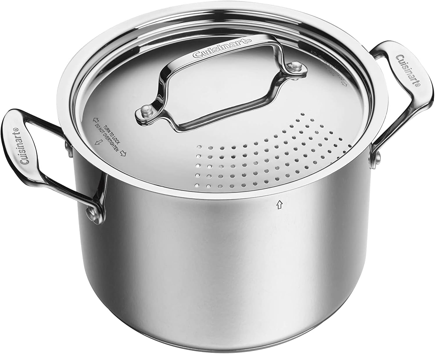 766s-22-6-qt-stainless-steel-pasta-pot-w-straining-cover-chefs-classic-stainless-cookware-collection-6-quart