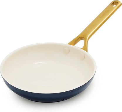 Nonstick Reserve Pro 8" Frying Pan, NSF Certified Ceramic, Hard Anodized Pfas-Free Skillet, Stainless Steel Handles, Oven & Dishwasher Safe, Twilight Blue1