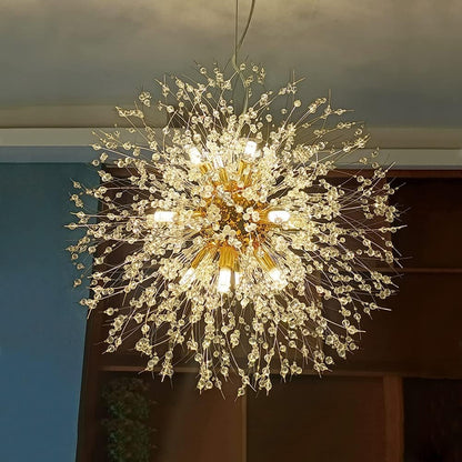 Modern Dandelion Chandelier for Dining Room, Gold, 12-Light6