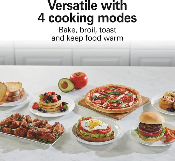 2-In-1 Countertop Toaster Oven and Long Slot 2 Slice Toaster | Bake, Broil Toast | 2 Rack Positions | 60 Minute Timer | Automatic Shut off | Shade Selector | Stainless Steel | 31156J5