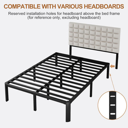 14 Inch Queen Size Heavy Duty Metal Platform Bed Frame5
