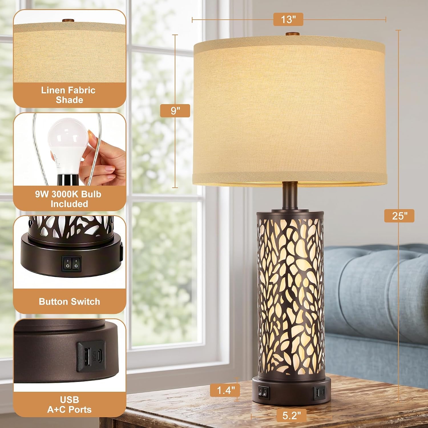 25-farmhouse-table-lamps-set-of-2-with-usb-a-c-ports-and-night-light