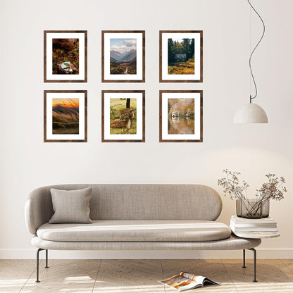 11X14 Picture Frame with 8X10 Mat Deep Brown, Display 8X10 with Mat or 11X14 without Mat, Wood 11 by 14 Photo Frame, 11 X 14 Frame for Wall Hanging Display, Deep Brown7