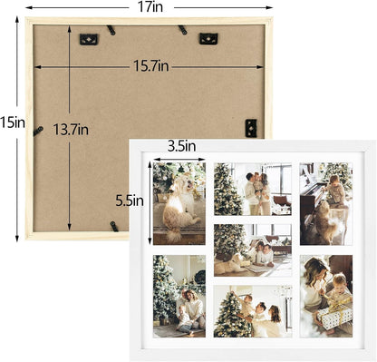 7 Openings for 4X6 Collage Picture Frame,Solid Wood/Glass6