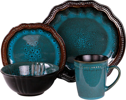 ’S Mystic Waves 16 Piece Dinnerware Set2
