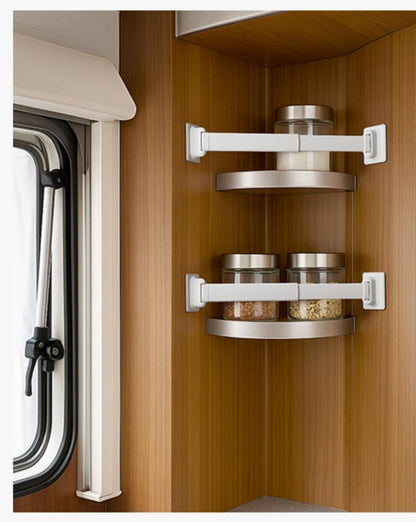Aluminum RV Shower Corner Storage Bars for Bathroom Organization9