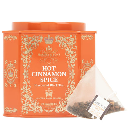 Hot Cinnamon Spice Black Tea, 30 Sachets in Tin | Black Tea with Three Types of Cinnamon, Orange Peel and Cloves. Contains Caffeine.5