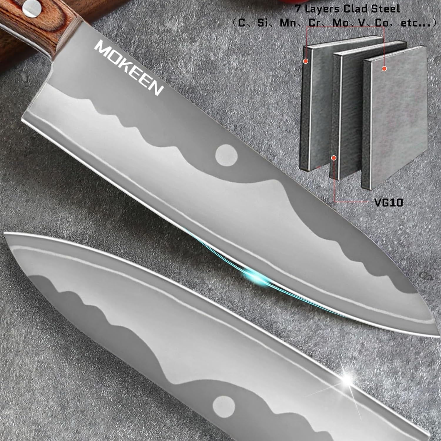 damasucs-kitchen-knife-colored-wood-resin-handle-series-6-7-chef-knife