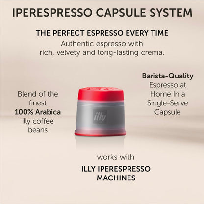 Illy Coffee Iperespresso Capsules, Classico Medium Roast Coffee Pods, 100% Arabica, Premium Italian Blend, 18 Count, 1 Pack | 100% Arabica, Premium Italian Coffee, Coffee Pods6
