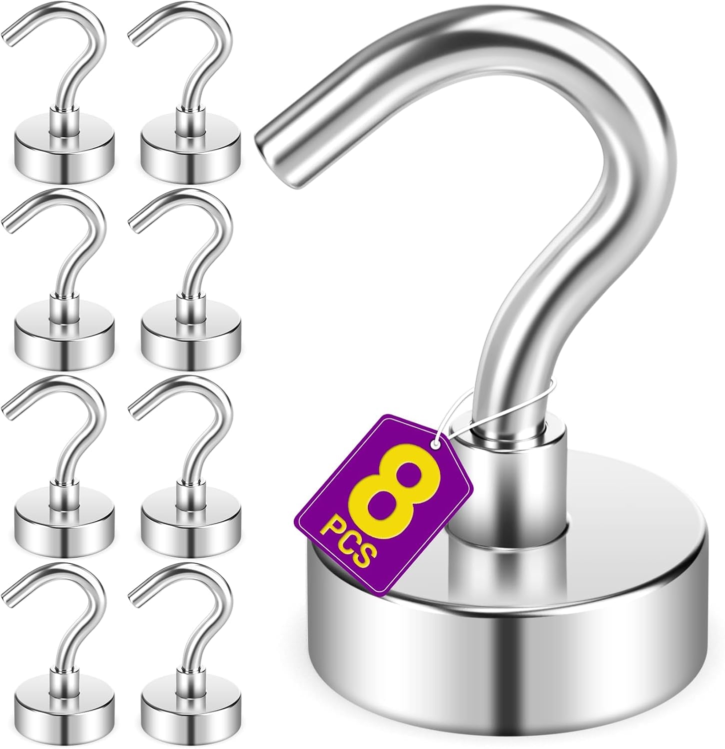 8-pack-magnetic-hooks-for-cruise-cabins-35lb-silver-magnetic-hooks