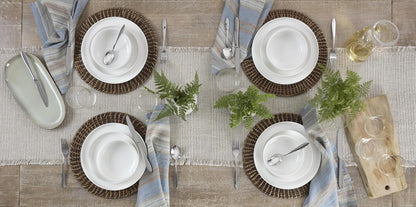 24 Seven White Porcelain 18-Piece Dinnerware Set for 69