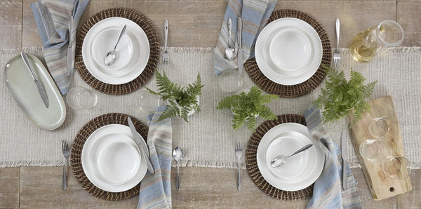 24 Seven White Porcelain 18-Piece Dinnerware Set for 69