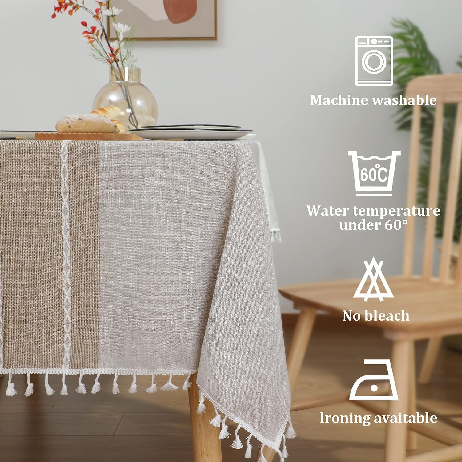tablecloths-for-rectangle-tables-cotton-linen-table-cloth-waterproof-tablecloth-wrinkle-free-farmhouse-dining-tables-cover-soft-fabric-table-cloths-with-tassels-brown-55-x-70-4-6-seats