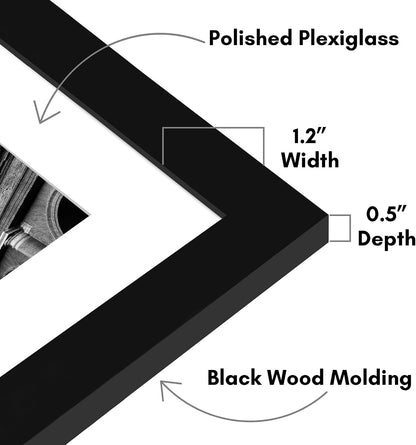 24X28 Poster Frame - Matted to 20X24 - Engineered Wood - Black3