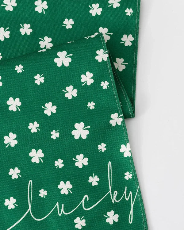 St. Patrick'S Day Table Runner Decorations 13X72 Inch Green Lucky Shamrock Table Decor for Spring Holiday Indoor Outdoor Home Party Dinner Decor (Lucky Green, 13" X 72")5