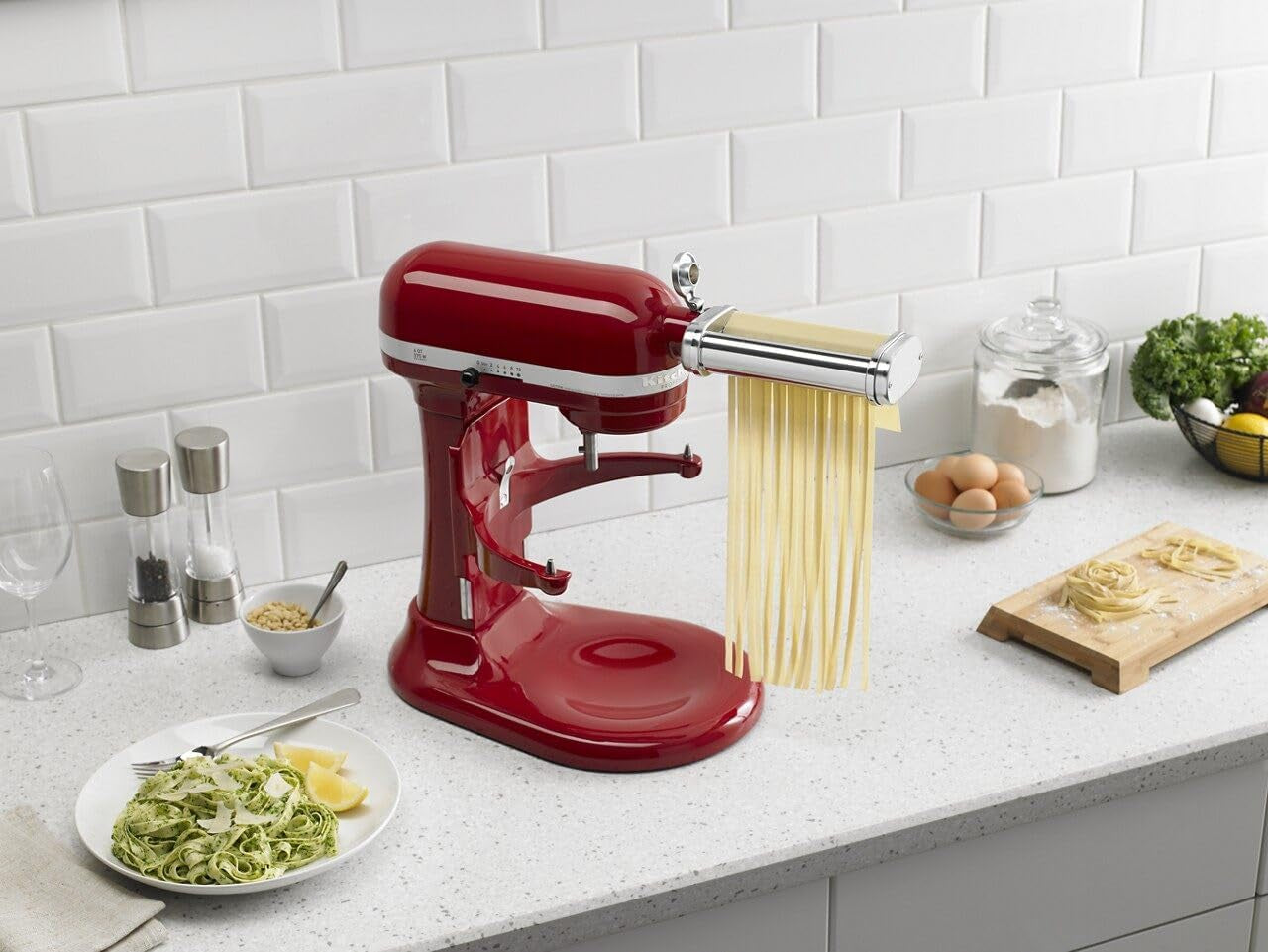 kitchenaid-ksmpra-3-pc-pasta-roller-cutter-set-for-kitchenaid-stand-mixers-fits-all-household-kitchenaid-stand-mixers-stainless-roller-and-cutters-easy-to-clean-with-cleaning-brush