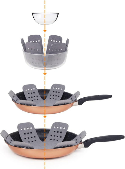 Pan and Pot Protectors, Larger & Thicker Pan Protectors with Stars, Set of 6 and 3 Different Sizes, Pot Protectors for Stacking and Protecting Your Cookware | 6-Piece Cookware Dividers with Stars Protect Pans, Pots, Bowls and Dishes from Scratches and Chipping When Stacked or Stored8