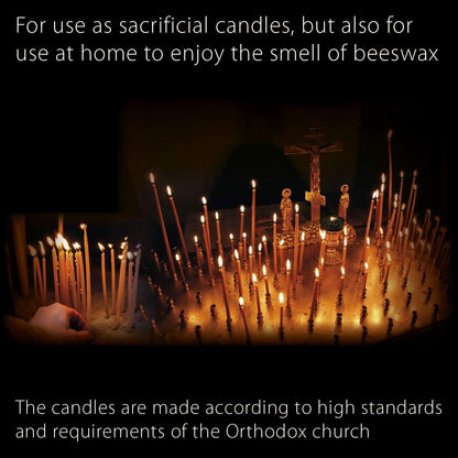 Pure Beeswax Candles - Honey-Scented, Decorative Thin Taper Candles - Ideal for Birthday Decoration or Church Prayers - Drip Free, Tall & Smokeless Pack of 50 Pcs, 6.3 X 0.2 Inch4
