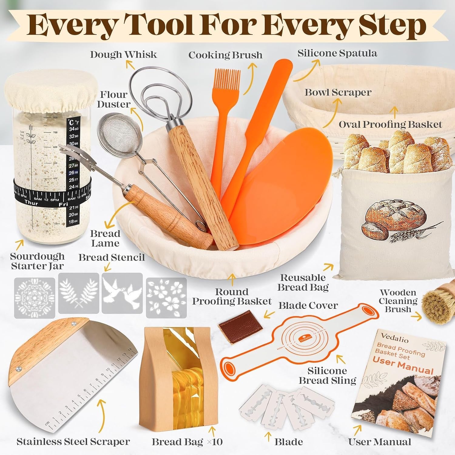 sourdough-starter-kit-with-bread-proofing-baskets-jars-baking-essentials-9-in-round-10-in-oval-baskets-set-sourdough-bread-baking-supplies-sour-dough-beginner-kit-gifts-for-bakers-women-wife-mom