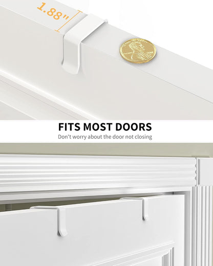 White 9-Tier over the Door Pantry Organizer, Pantry Organization and Storage, Metal Hanging Spice Rack Shelves Door, Home & Kitchen Essentials, Laundry Room Bathroom Organization3