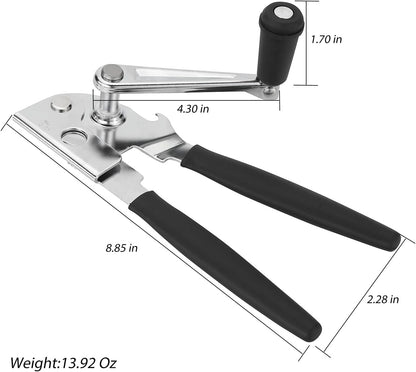 Heavy-Duty Commercial Manual Crank Can Openers,Rubber-Coated Long Handles | Easy to Use, Ergonomic,Works Great on #10 Cans,For Restaurants,Home Kitchens,Seniors & Arthritis2