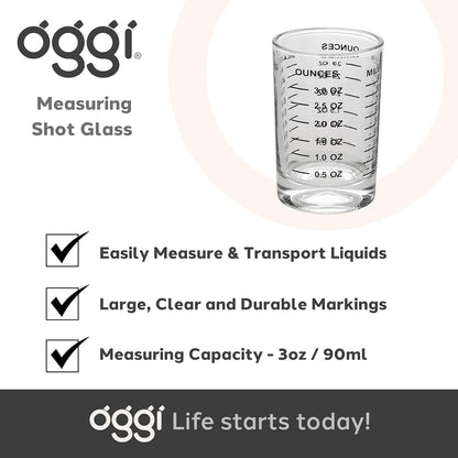 OGGI Measuring Shot Glass with Measuring Lines, 3Oz / 90Ml - Bartender Accessories, Jigger for Bartending, Shot Glass Measuring Cup with Ounces & Milliliters7