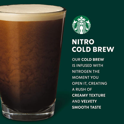 Starbucks - RTD Coffee Nitro Cold Brew, Black Unsweetened, 9.6 Fl Oz Cans (8 Pack), Iced Coffee, Cold Brew Coffee, Coffee Drink6