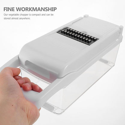 Multi-Function Vegetable Slicer and Grater 15Pcs Kitchen Food Cutter Set White with Handheld Potato, Cucumber, Carrot Shredders for Meal Prep and Household Use3