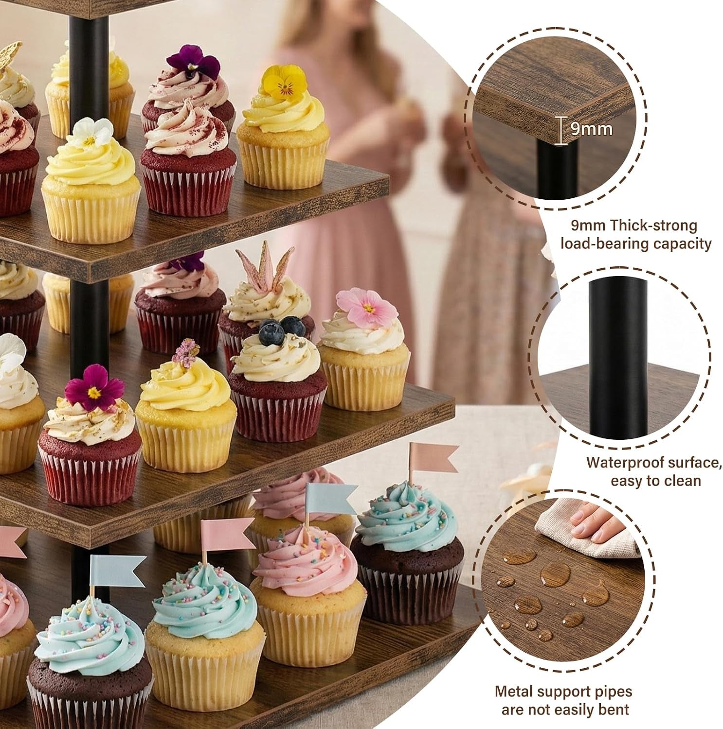 wooden-4-tier-cupcake-stand-for-50-cupcakes-cupcake-holder-cupcake-tower-tiered-tray-stand-for-birthday-bar-decor-weddings-parties-events-dark-brown