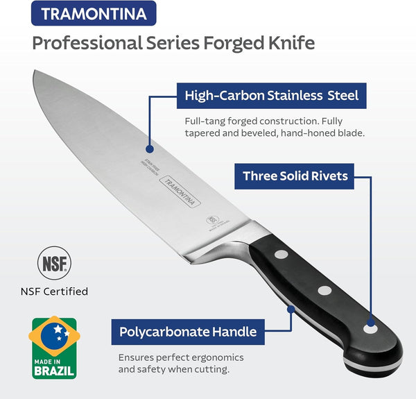 Pro Series Forged 8-Inch Chef'S Knife, Stain-Free High-Carbon Steel Kitchen Knives for Cooking4