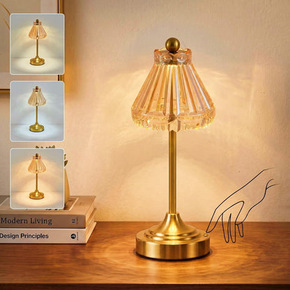 Cordless Small Table Lamp, 5200Mah Rechargeable Glass Lamp6