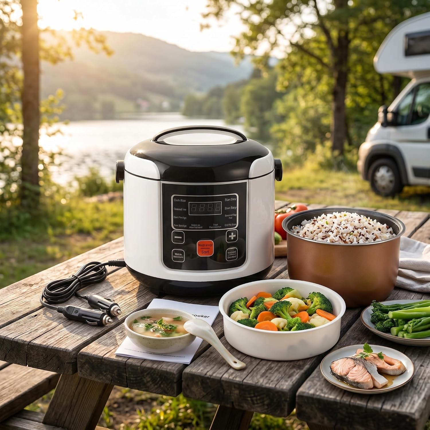 mini-rice-cooker-2l-portable-travel-rice-cooker-for-car-truck-12v-small-electric-cooking-machine-with-keep-warm-function-non-stick-pot-for-2-4-people-camping-rv-road-trip