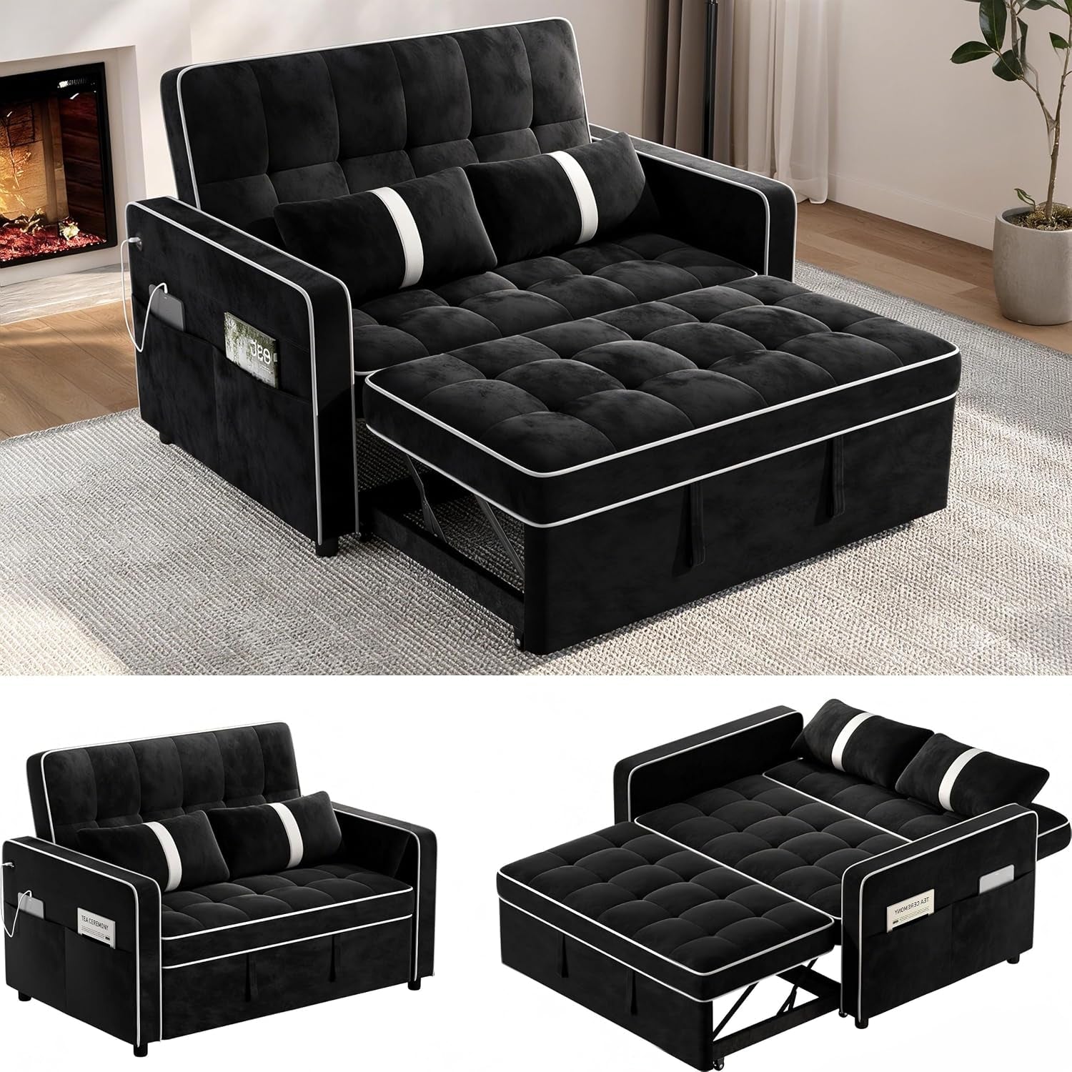 3-in-1-sofa-bed-convertible-sleeper-sofa-with-usb-ports-black