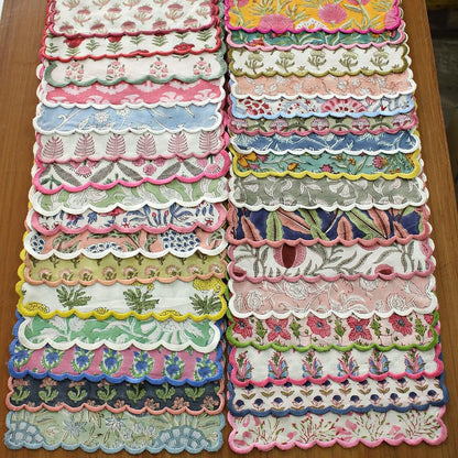 Cloth Napkins 100% Pure Cotton Farmhouse Wedding Dinner Napkins for Halloween, Thanksgiving, Holiday Daily Wedding Uses Napkins (6-20"X20" Dinner Napkin, Mix Random)2