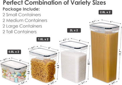 Airtight Food Storage Containers with Lids, 8 PCS2