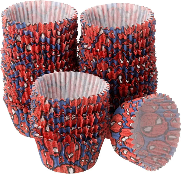 48 X Marvel Spider-Man Baking Cups by  | Standard Size Cupcake Liners | Greaseproof Paper Cases for Cupcakes, 1.8" X 1.25", Pack of 486