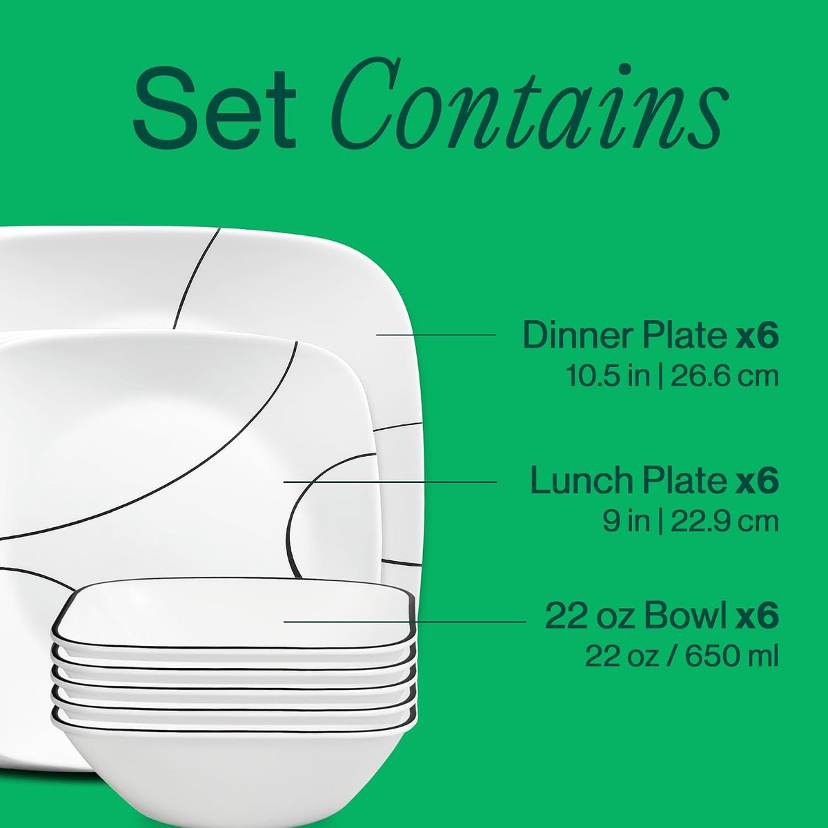 18-piece-service-for-6-dinnerware-set-triple-layer-glass-and-chip-resistant-lightweight-square-plates-and-bowls-set-simple-lines