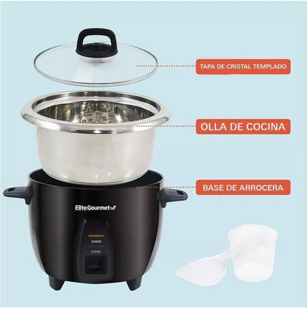 ERC2010B Rice Cooker, Stainless Steel, Black, 10 Cups Cooked | 5 Cups Uncooked - Also Makes Soups, Stews, Porridges, Grains and Cereals for Versatile Cooking4